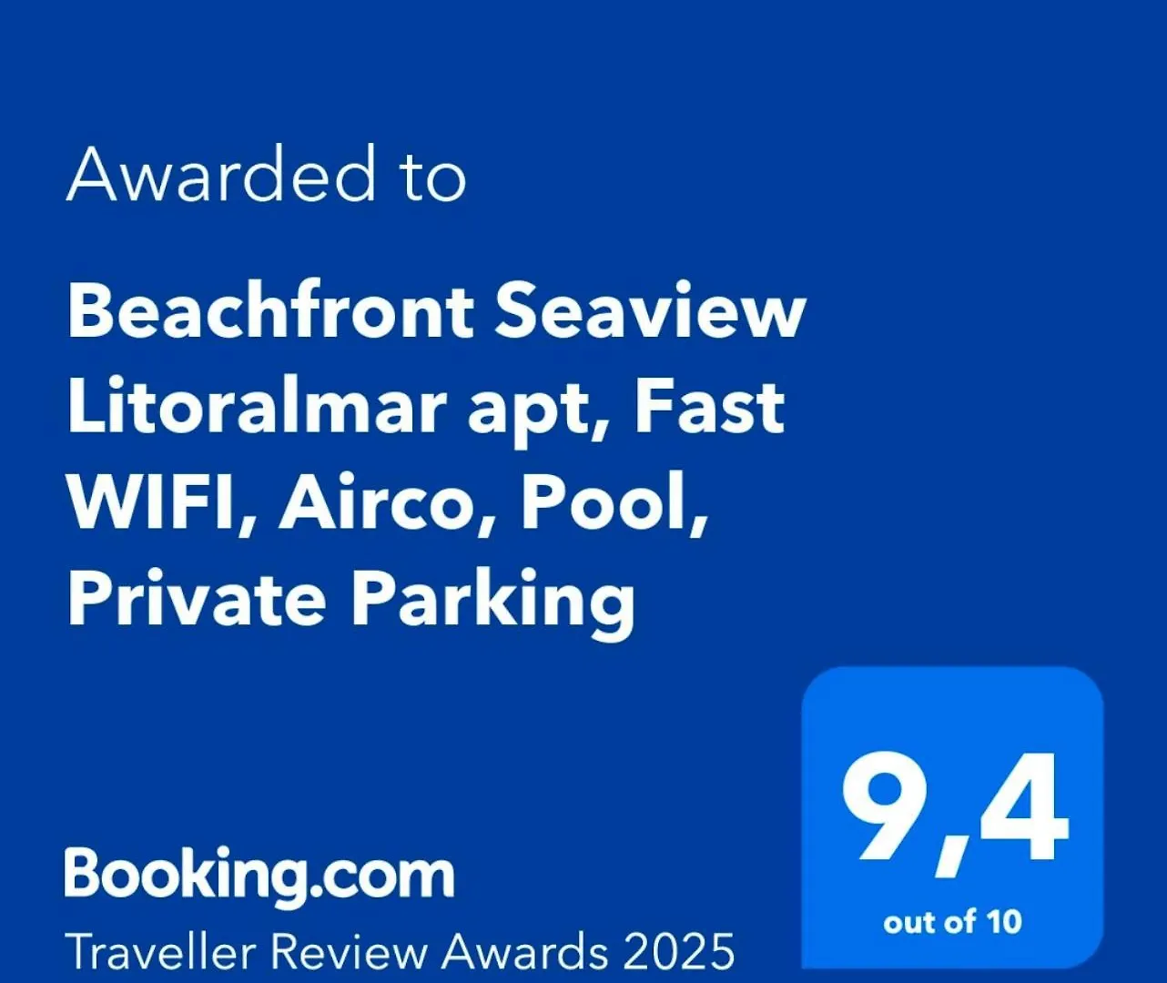 Beachfront Seaview Litoralmar Apt, Fast Wifi, Airco, Pool, Private Parking بورتيماو شقة